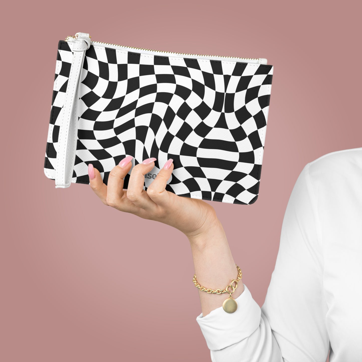 C H E S S white- Clutch Bag