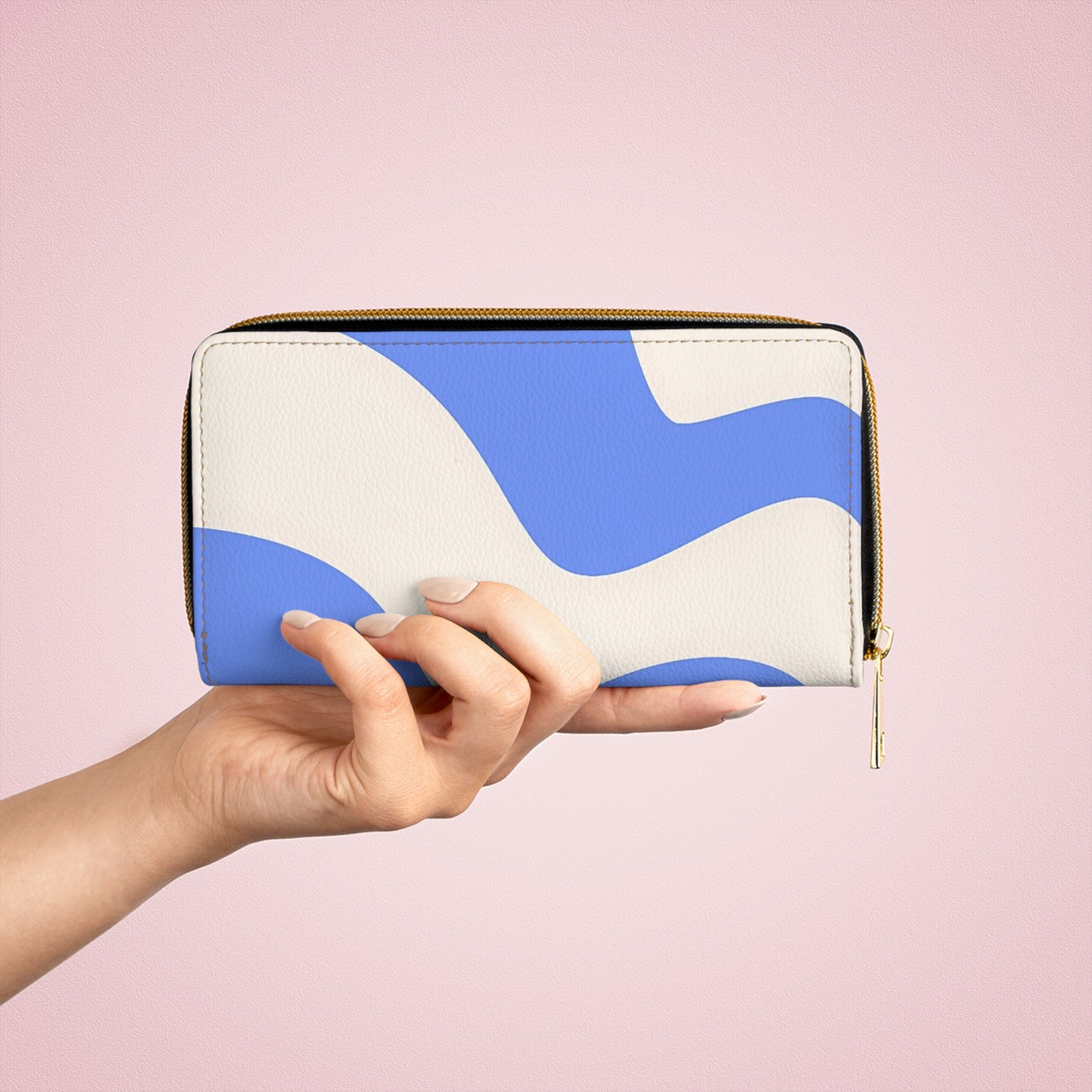 B L U E . W A V Y - Zipper purse