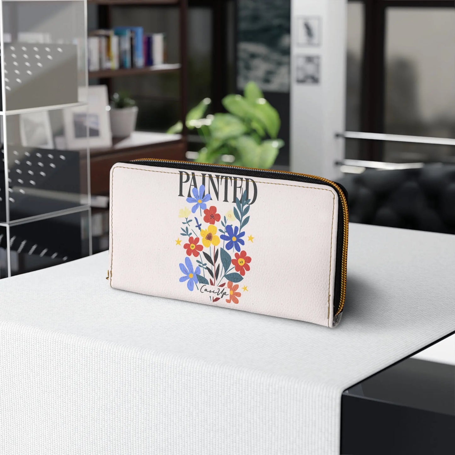 P A I N T E D - Zipper purse