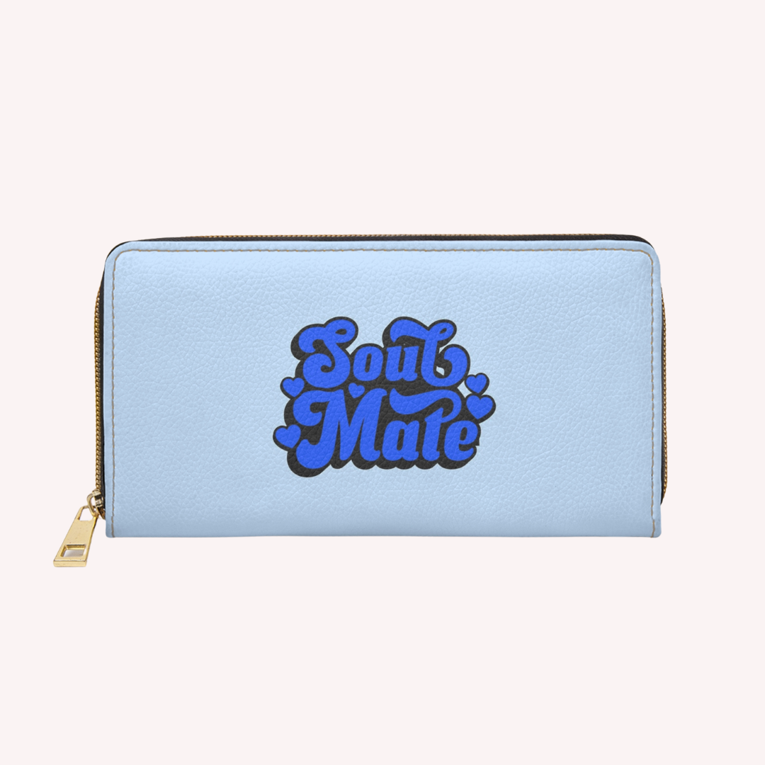 S O U L M A T E . B L U E - Zipper purse