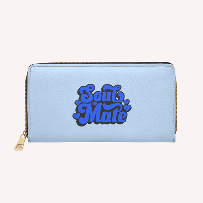 S O U L M A T E . B L U E - Zipper purse