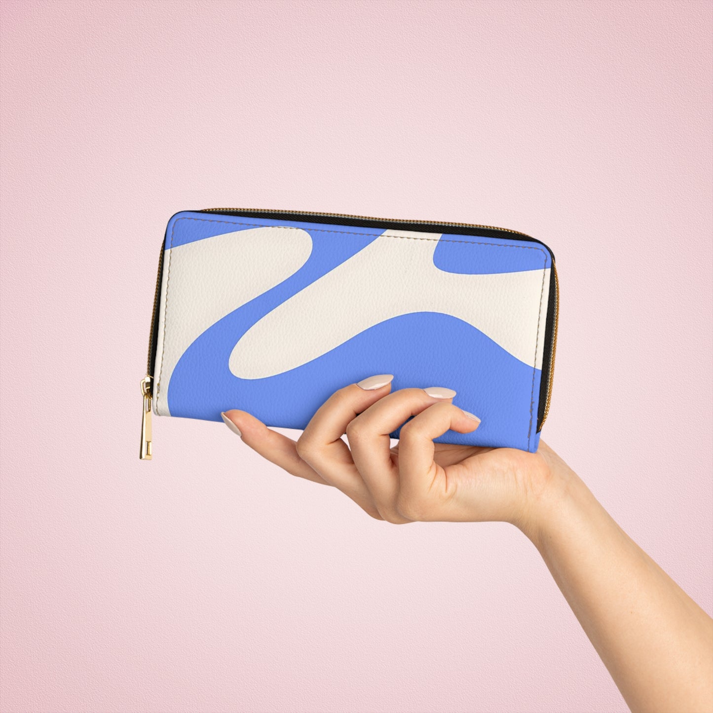 B L U E . W A V Y - Zipper purse