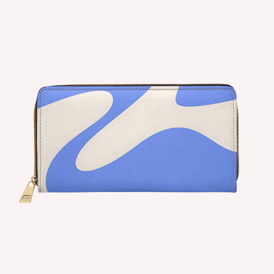 B L U E . W A V Y - Zipper purse