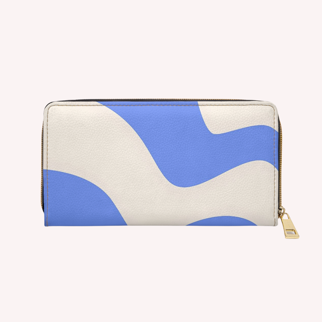 B L U E . W A V Y - Zipper purse